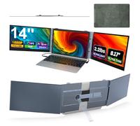 SMISEACOW Extensor de Pantalla para Portátil, ultradelgado y Ultraligero,14″FHD 1080P S8Pro Monitor portátil para portátil, Plug & Play, para de 13-17″ con Soporte, Compatible con Windows/Mac/Linux