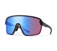 SMITH Bobcat - Gafas de sol con lentes Chromapop, lentes polarizados, para hombres y mujeres, color negro mate, espejo azul rosa claro claro