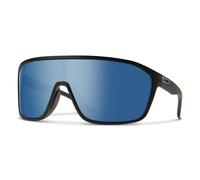 SMITH Boomtown - Gafas de sol deportivas de alto rendimiento para ciclismo, correr, pescar y más, para hombres y mujeres, para hombres y mujeres, color negro mate y lente de espejo polarizado