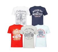 Smith & Jones Camiseta Nikodem Diseño Variado para Hombre Pack de 5 (BG1308)