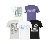 Smith & Jones Camiseta Pacheco Diseño Variado para Hombre Pack de 5 (BG1307)