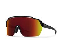 SMITH Optics Shift Split MAG - Gafas de sol deportivas de alto rendimiento para correr, ciclismo, MTB y más, para hombres y mujeres, color negro + lente de espejo rojo ChromaPop