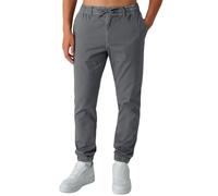 Smith & Solo - Pantalones chinos para hombre, de algodón, con cordón, para el tiempo libre, pantalones de trabajo para hombres, con cordón, joggers, chinos, largos, antracita, L