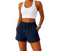 Smith & Solo Pantalones Cortos Mujer de Algodón, Shorts Mujer, Pantalon Corto Deporte Mujer, Pantalones Cortos de Verano, Short Deportivo de Mujer para Fitness, Correr, Yoga