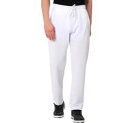 Smith & Solo Pantalones de chándal para hombre, modernos, de algodón, ajustados, informales, para el tiempo libre, para entrenamiento, pantalones de entrenamiento, White Straight, L