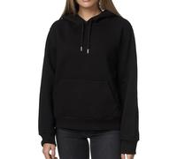 Smith & Solo Sudadera con capucha para mujer, de algodón, larga, con cuello redondo, ajuste entallado, para ocio, deportes, manga larga, sudadera con capucha para entrenamiento, ropa de calle, negro
