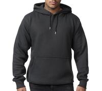 Smith & Solo Sudadera Hombre con Capucha, Cuello Redondo, de Manga Larga, para Entrenamiento, Sudadera con Capucha, en Mezcla de Algodón de Alta Calidad, para Hombre y Adolescente, gris, XL