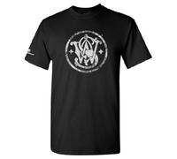 Smith & Wesson Camiseta negra con logotipo circular desgastado (mediano), Negro, M
