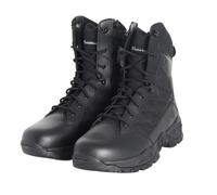 Smith & Wesson Scout - Botas tácticas militares para hombre con puntera pulida, cremallera lateral, para el trabajo, combate, soldados de combate (6-8 pulgadas), Negro-8 pulgadas, 45.5 EU