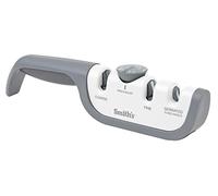 Smith's Adjustable Angle Knife Sharpener Afilador de Cuchillos Manual, Aluminio, Gris/Blanco