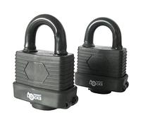 Smiths F-20282 - Paquete de 2 - candado a prueba de agua de servicio pesado - ideal para el hogar, caseta de jardín, al aire libre, garaje, puerta de seguridad