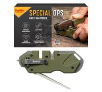 Smith's PP1 Tactical Knife Sharpener Pocket Clip + Glass Break OD Green