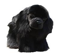SMJWH Adorable Peluche de Perro Cocker Spaniel Negro, Suave y Esponjoso, Ideal for abrazar. Un Regalo for y niñas.