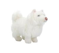 SMJWH Juguete de Peluche Samoyedo Realista, Perro Suave, Lindo Cachorro pie for, Regalo cumpleaños, muñeca cómoda for