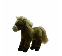SMJWH Juguete Realista de Peluche Caballo castaño pie, Suave con Cabestro, Regalo Ideal for