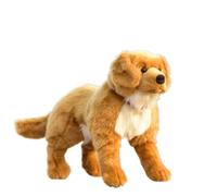 SMJWH Peluche Realista de Golden Retriever, Perro pie, Cachorro articulado, for y Adultos
