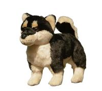 SMJWH Peluche Realista de Shiba Inu, Adorable Perro Akita japonés, Suave y tierno, Ideal for Regalar. Disponible en Rojo Negro(Black,30cm)