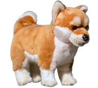 SMJWH Peluche Realista de Shiba Inu, Adorable Perro Akita japonés, Suave y tierno, Ideal for Regalar. Disponible en Rojo Negro(Yellow,40cm)