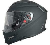 SMK Helmets Casco Integral Modelo Agnar Negro Mate (MA200) Totalmente Homologado 22.06 (M 57/58)
