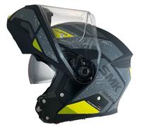 SMK Helmets Casco Modular GULLWING Navigator Negro Amarillo y Gris Homologación 22.06 con Doble Visor P/J (2XL 63/64)
