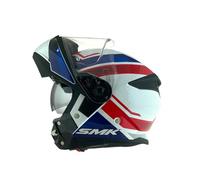 SMK Helmets Casco Modular GULLWING SUPERTOUR Blanco Azul y Rojo Homologación 22.06 con Doble Visor P/J (XXL 63/64)