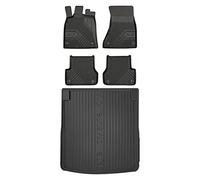 SMK Set de alfombrillas de goma y alfombrillas de maletero para Audi A6 C7 2011-2018 Mejora la comodidad de tus viajes con la alfombrilla antideslizante para coche 3D- alfombrillas para todo tipo de c