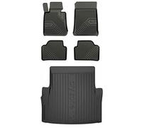 SMK Set de alfombrillas de goma y alfombrillas de maletero para BMW Serie 3 E90 2004-2012 Mejora la comodidad de tus viajes con la alfombrilla antideslizante para coche 3D- alfombrillas para todo tipo