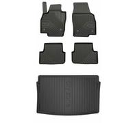 SMK Set de alfombrillas de goma y alfombrillas de maletero para SEAT Ibiza V desde 2017 Mejora la comodidad de tus viajes con la alfombrilla antideslizante para coche 3D- alfombrillas para todo tipo d