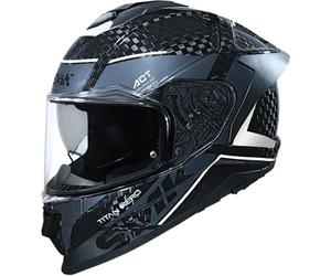 SMK Titan Carbon Nero, casco integral XL male Negro/Gris/Blanco