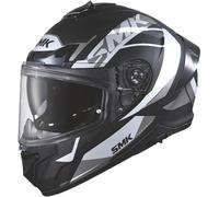 SMK Typhoon Style Casco, Negro/Gris/Blanco, Talla L (59)