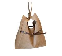 SMKBDFC Retro Shoulder Bag Underarm Bag Trendy And Fashionable Women'S Handbag Autumn And Winter Faux Suede Tote Simple(Khaki)