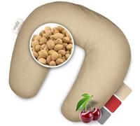 smøla Cojín de huesos de cereza para el cuello para microondas I 27x25cm cojín cervical para calentar I Cojín térmico 100% algodón I 500g huesos de cereza I Cojín cervical, bolsa de agua caliente