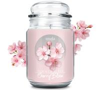 smøla Vela aromática grande en tarro I Cherry Bloom 625 ml - Vela I Hasta 140 horas de combustión I Vela vegana de cera de soja I Idea de regalo perfecta