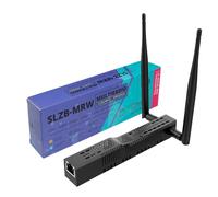 SMLIGHT SLZB-MRW10 - Adaptador PoE multiradio - Adaptador Zigbee, Thread & Z-Wave de alto rendimiento, funciona con Zigbee2MQTT, Home Assistant, ZHA - Antena dual y soporte de alimentación PoE