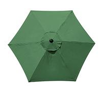 SMLJFO 10 pies 6 Costillas sombrilla reemplazo toldo Cubierta al Aire Libre Mercado Mesa Paraguas toldo Impermeable Anti-Ultravioleta Paraguas reemplazo Tela/Verde