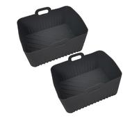 Smlntbu 2024 Mejora Tamaño Grande Molde Silicona Freidora de Aire, 2 Piezas Accesorios Freidora sin Aceite para Ninja AF400EU, AF451EU 9,5L, AF500EU 10,4L, Cecotec 9L Doble Airfryer