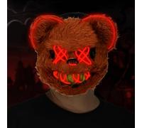 Smlper Máscara de Halloween, Oso Conejo LED, Tamaño Grande para Alto, Niños Unisex