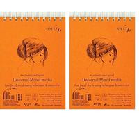 smlt 5 mixb de 40TS Authentic line - Bloc de dibujo (A5, papel 200 gsm Mixed Media, 40 hojas (Paquete de 2)