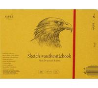 smlt 5eb de 24ST/Fuerza Authentic line 245 x 176 mm genähtes Bocetos authenticbook, 90 gsm acanalados. Papel natrón Papel Kraft Marrón, 24 hojas