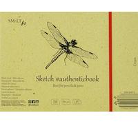 smlt 5eb de 36st/C Authentic line 245 x 176 mm genähtes Bocetos authenticbook, 80 gsm Crème Papel de libro, 36 hojas