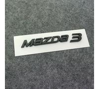 SMLZR Coche Emblema Logo para Mazda 3 Hatchback 2019-2025,Negro Tuning Insignia Logotipo Delantera Capó Rejilla/Trasera Maletero Repuesto Badge Adhesivos Coche Decorativo Accesorios Estilo