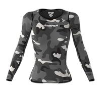 SMMASH Camiseta De Manga Larga Fitness Deportiva Mujer Yoga Correr Deporte Ligero Transpirable Military