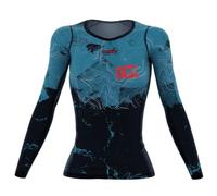 SMMASH Camiseta funcional de compresión para mujer, camiseta deportiva de manga larga, transpirable, tecnología de segunda piel, fitness, exterior, XS
