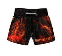 SMMASH Diablo Profesionalmente Pantalones Cortos de Muay Thai Hombre, de Boxeo, Artes Marciales, BJJ, Grappling, Krav Maga, Material Transpirable y Antibacteriano, (XL)