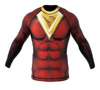 SMMASH Rashguard para Hombre con Manga Larga, Camisetas Deporte para MMA, Mallas Deporte para Krav Maga BJJ K1 Karate Muay Thai, Material Transpirable y Antibacteriano