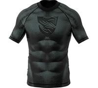 SMMASH S-Man Rashguard Niño Manga Corta, Camisetas para MMA, Artes Marciales, Deportivo Niño Camiseta, Krav Maga, K1, Karate, Material Transpirable y Antibacteriano, (L)