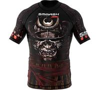 SMMASH Samurai Rashguard Niño Manga Corta, Camisetas para MMA, Artes Marciales, Deportivo Niño Camiseta, Krav Maga, K1, Karate, Material Transpirable y Antibacteriano, (M)