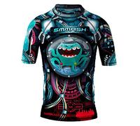SMMASH Squiddy Rashguard - Camiseta de manga corta para hombre, transpirable y ligera, camiseta deportiva para MMA, Krav Maga, BJJ, K1, corte ajustado, fabricada en la UE