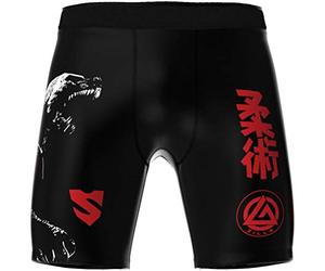 SMMASH Vale Tudo Leggins Deportivo Corto Hombre, Pantalon Deporte, Mallas Deportes Hombre para MMA Muay Thai Krav Maga BJJ, Material Transpirable y Antibacteriano