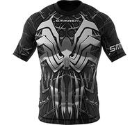 SMMASH Venomous Rashguard Niño Manga Corta, Camisetas para MMA, Artes Marciales, Deportivo Niño Camiseta, Krav Maga, K1, Karate, Material Transpirable y Antibacteriano, (S)